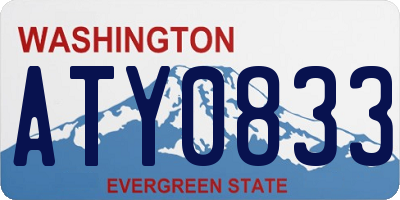 WA license plate ATY0833