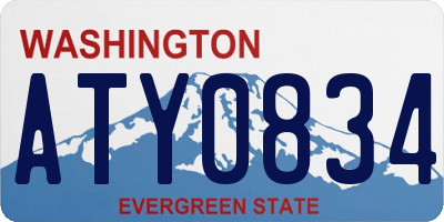 WA license plate ATY0834
