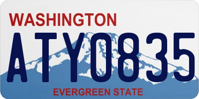 WA license plate ATY0835
