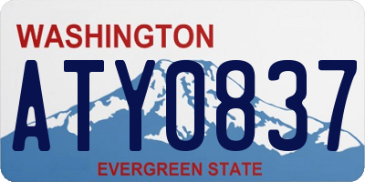 WA license plate ATY0837