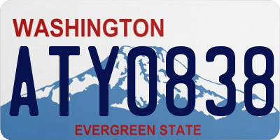 WA license plate ATY0838