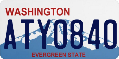 WA license plate ATY0840