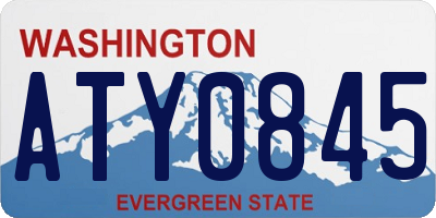 WA license plate ATY0845