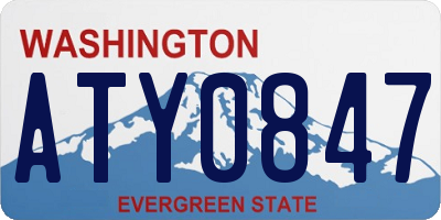 WA license plate ATY0847