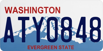 WA license plate ATY0848
