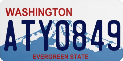 WA license plate ATY0849