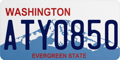 WA license plate ATY0850