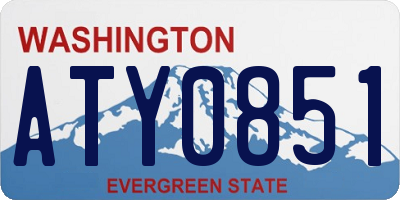 WA license plate ATY0851