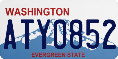 WA license plate ATY0852