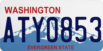 WA license plate ATY0853