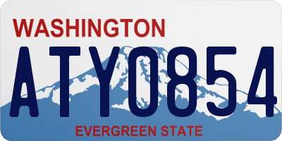 WA license plate ATY0854