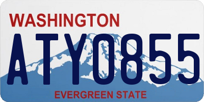 WA license plate ATY0855