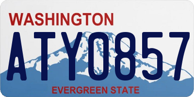 WA license plate ATY0857