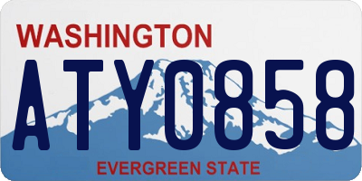 WA license plate ATY0858