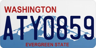WA license plate ATY0859