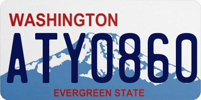 WA license plate ATY0860