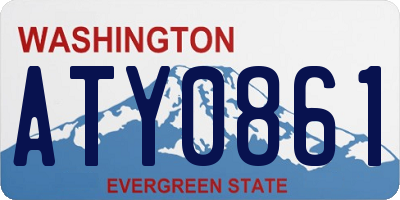 WA license plate ATY0861