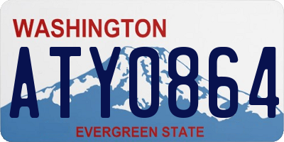WA license plate ATY0864
