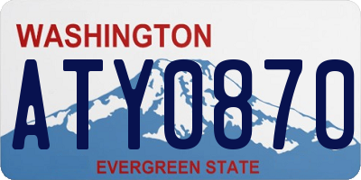 WA license plate ATY0870