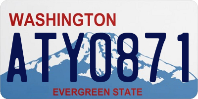 WA license plate ATY0871
