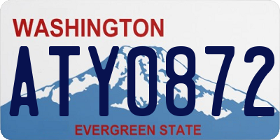 WA license plate ATY0872