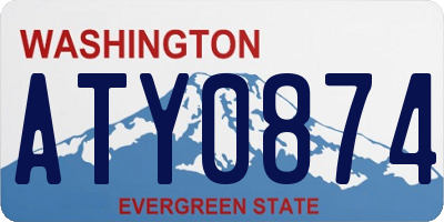 WA license plate ATY0874