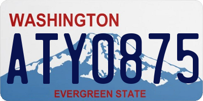 WA license plate ATY0875