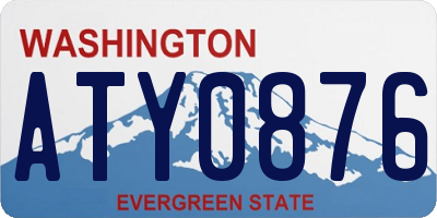 WA license plate ATY0876