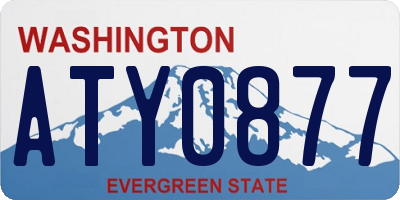 WA license plate ATY0877