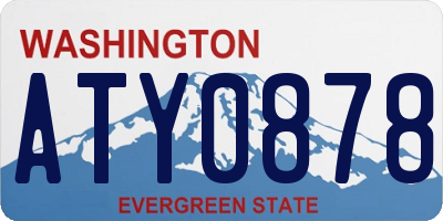 WA license plate ATY0878