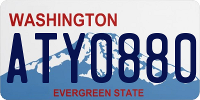 WA license plate ATY0880