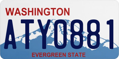 WA license plate ATY0881