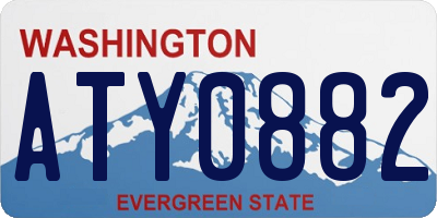 WA license plate ATY0882