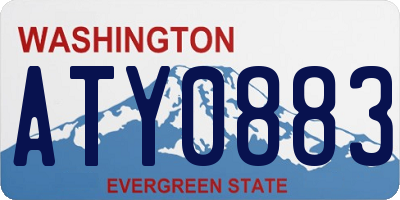 WA license plate ATY0883