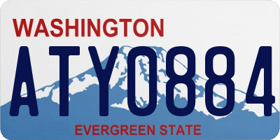 WA license plate ATY0884