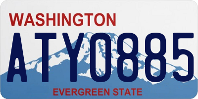 WA license plate ATY0885