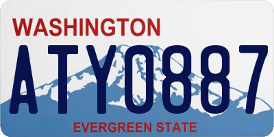 WA license plate ATY0887