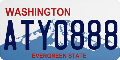 WA license plate ATY0888