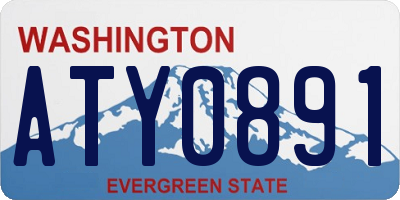 WA license plate ATY0891