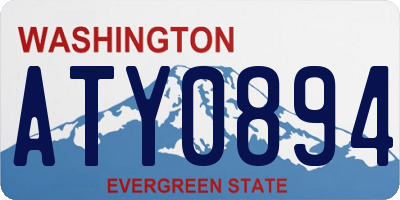 WA license plate ATY0894