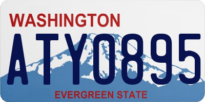 WA license plate ATY0895