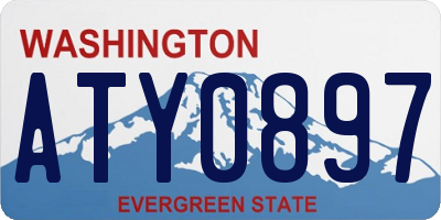 WA license plate ATY0897