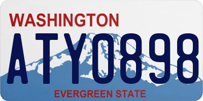 WA license plate ATY0898