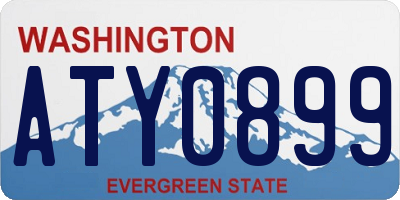 WA license plate ATY0899