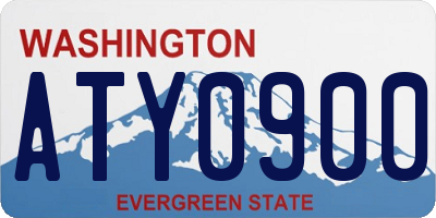 WA license plate ATY0900