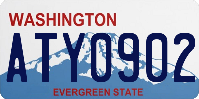 WA license plate ATY0902