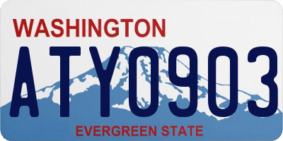 WA license plate ATY0903