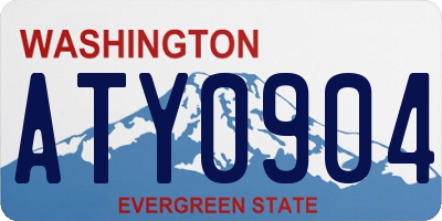 WA license plate ATY0904