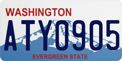 WA license plate ATY0905
