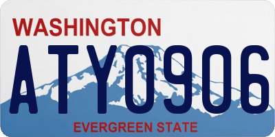 WA license plate ATY0906